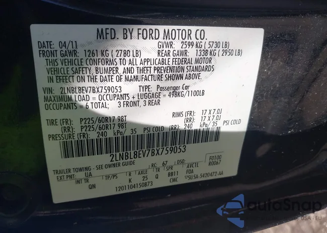 2LNBL8EV7BX759053: 43431539