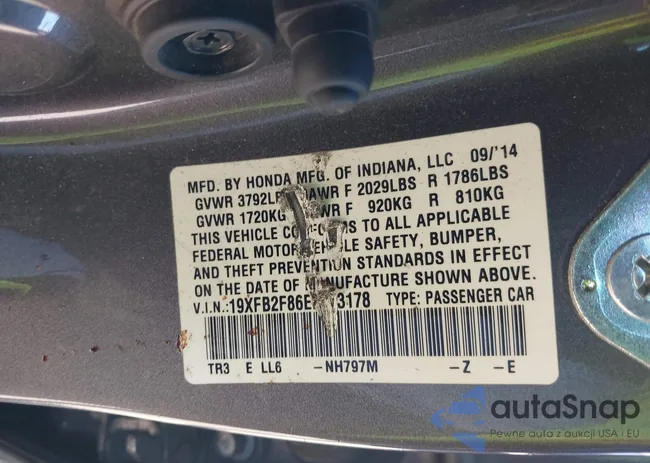 19XFB2F86EE273178: 43432613