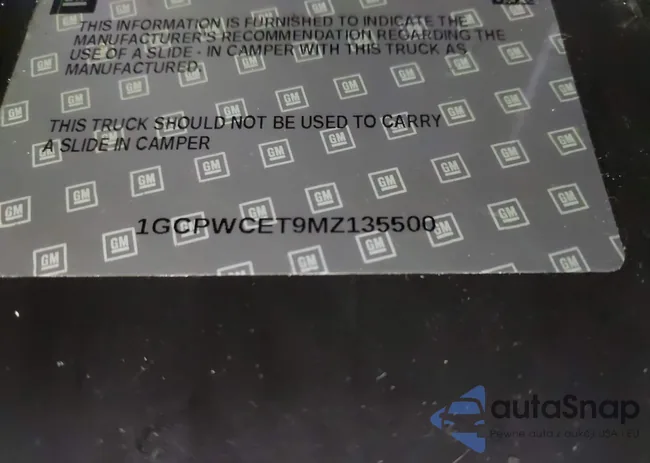 1GCPWCET9MZ135500: 43432614