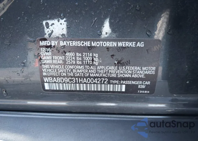 WBA8D9C31HA004272: 43432644