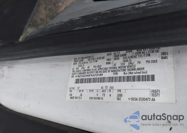 1FBZX2ZM0FKA72189: 43432821