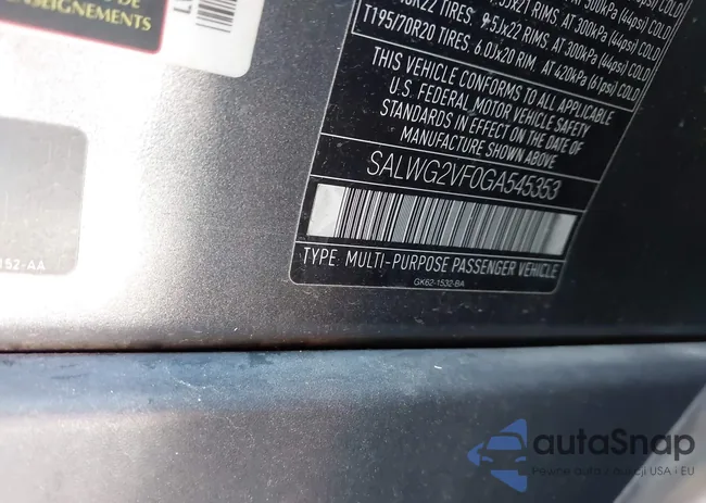 SALWG2VF0GA545353: 43432901