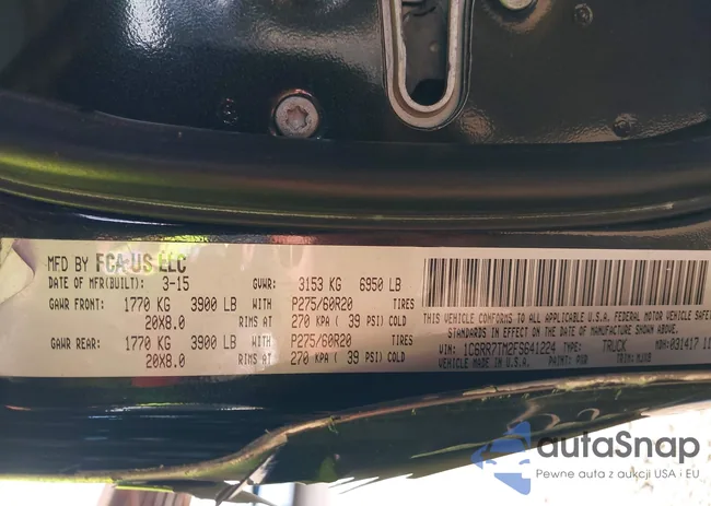 1C6RR7TM2FS641224: 43432163