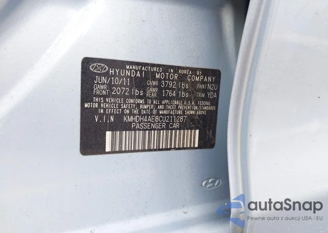 KMHDH4AE8CU211287: 43432173