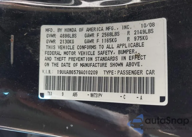 19UUA86579A010209: 43432251