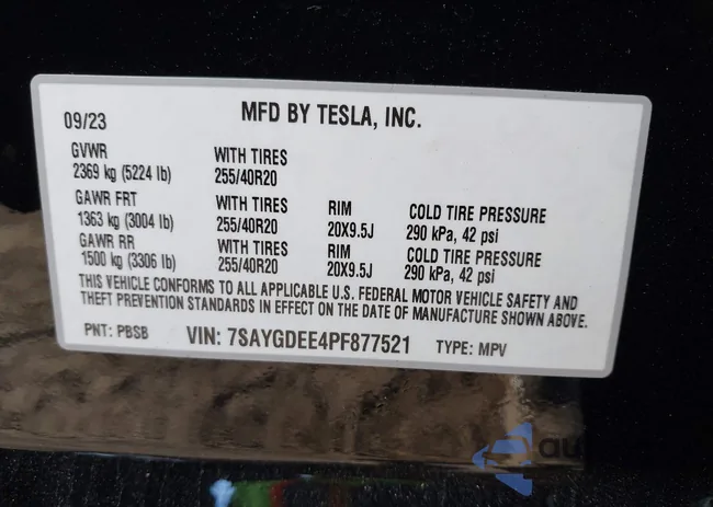 7SAYGDEE4PF877521: 43432440