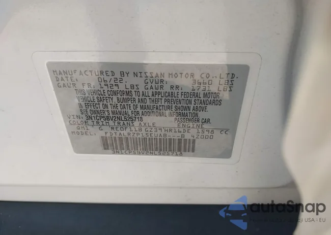 3N1CP5BV2NL525718: 43433724