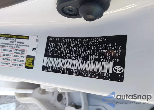 5YFDPMAE1NP350183: 43433819