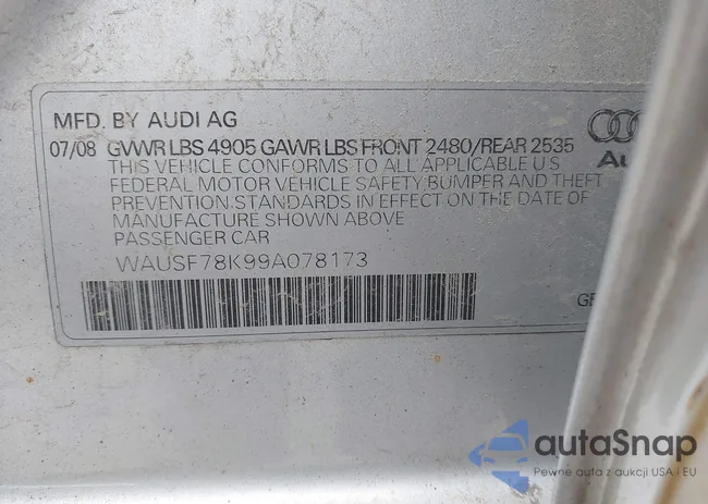 WAUSF78K99A078173: 43433828