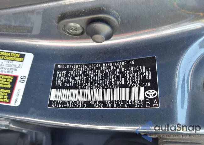 5YFBURHE5GP484975: 43433831