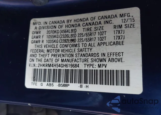 2HKRM4H54GH619684: 43433897