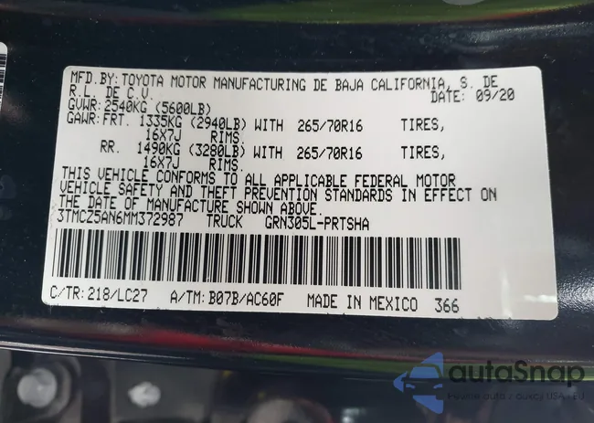 3TMCZ5AN6MM372987: 43434031