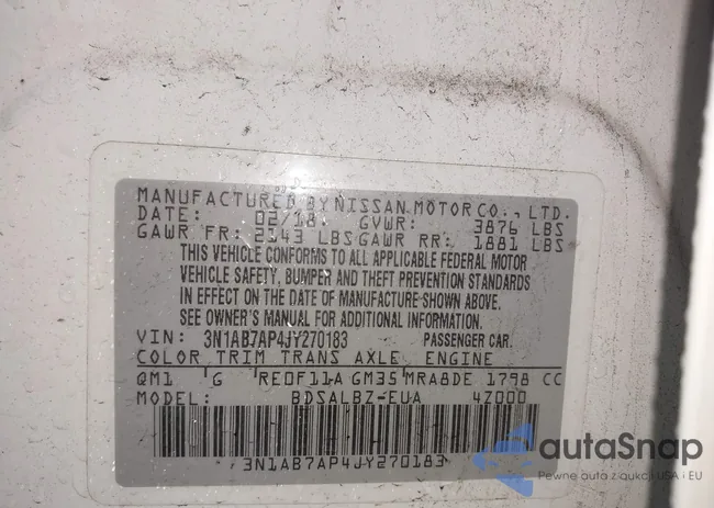 3N1AB7AP4JY270183: 43434117