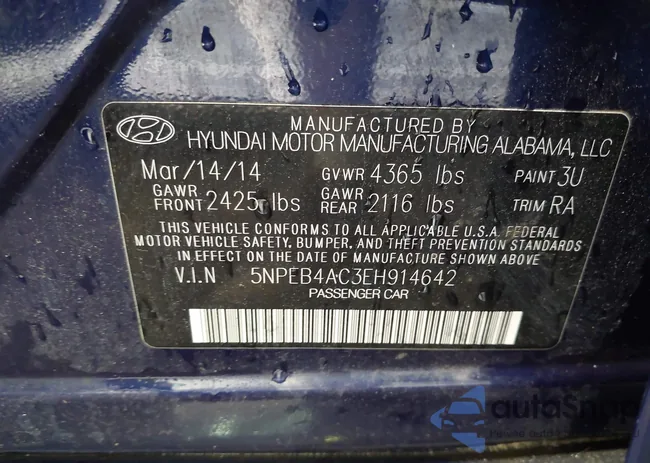 5NPEB4AC3EH914642: 43434139