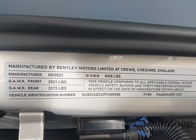 SCBCG2ZG3PC009386: 43433249