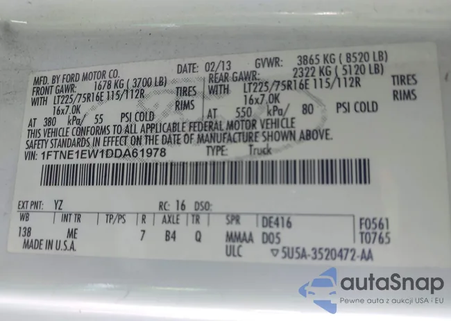 1FTNE1EW1DDA61978: 43433368