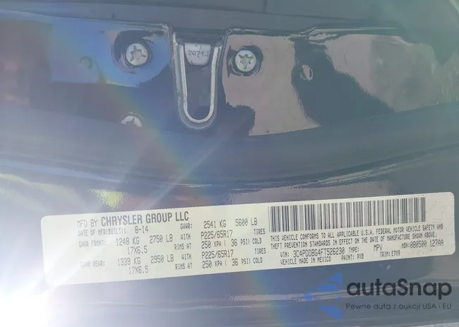 3C4PDDBG4FT526230: 43434564