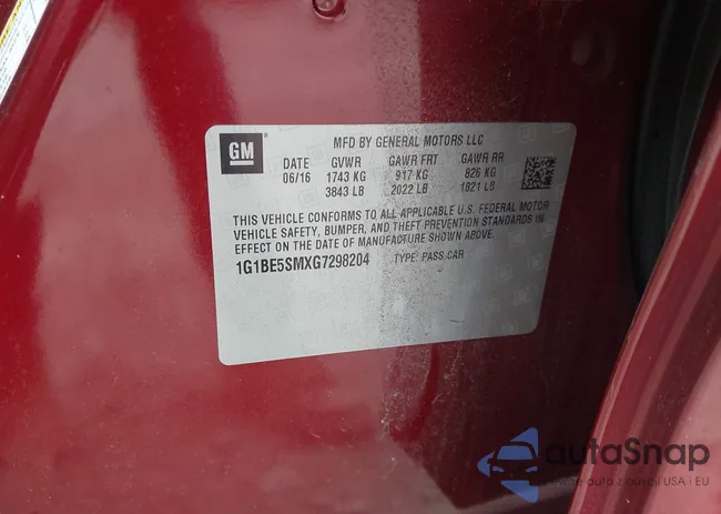 1G1BE5SMXG7298204: 43434611