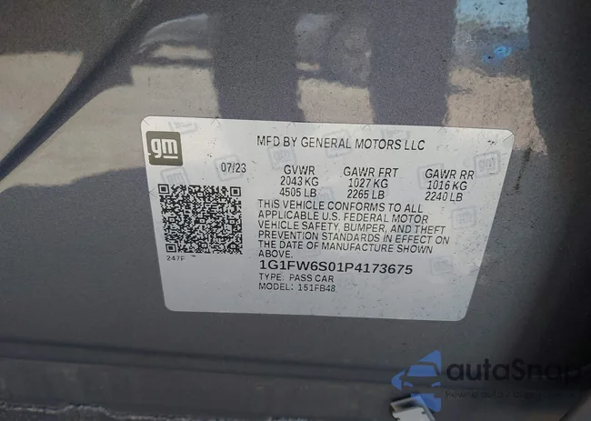 1G1FW6S01P4173675: 43434646