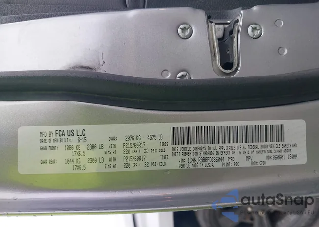 1C4NJRBB8FD386044: 43434670