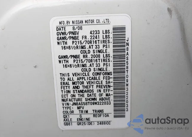 JN8AS58T09W322033: 43434759