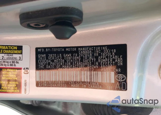 2T1BURHE8KC175672: 43434772