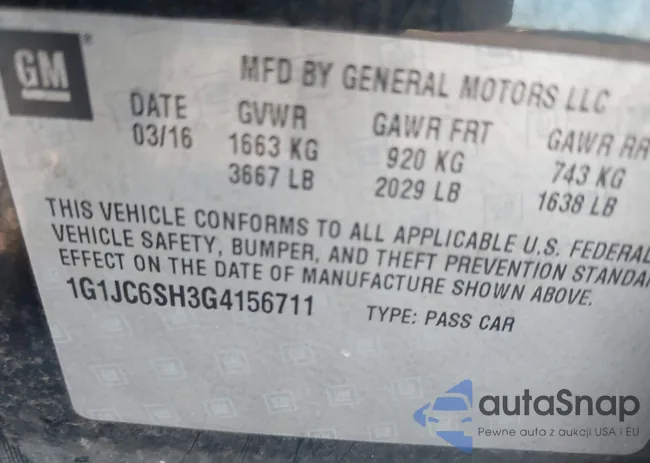 1G1JC6SH3G4156711: 43434798