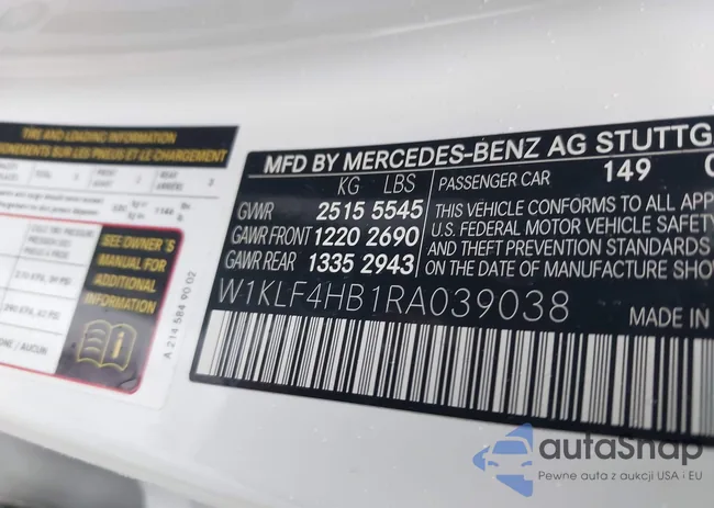 W1KLF4HB1RA039038: 43434905