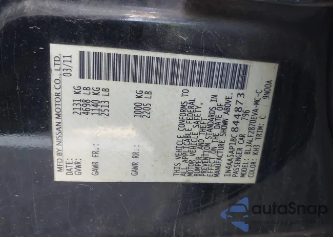 1N4AA5AP1BC844873: 43434916