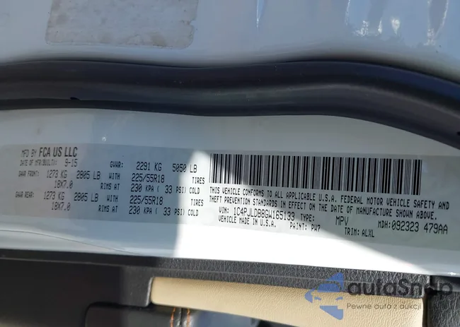 1C4PJLDB8GW165133: 43435106