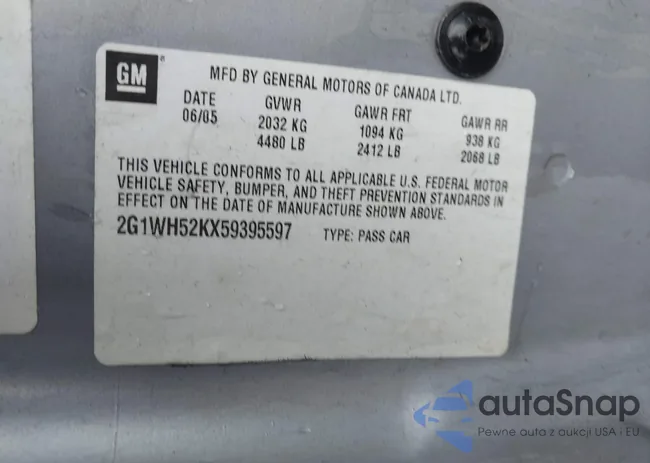 2G1WH52KX59395597: 43435110