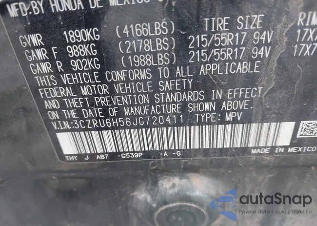 3CZRU6H56JG720411: 43435127