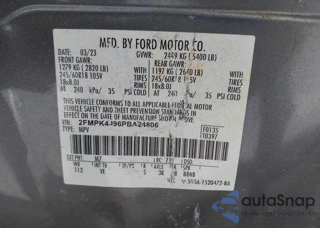 2FMPK4J96PBA24806: 43434160