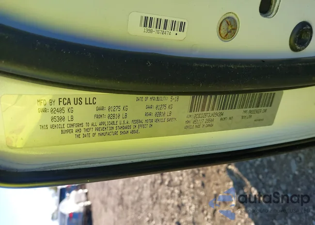 2C3CDZBT3JH294394: 43434247