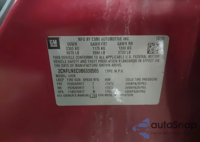 2CNFLNEC9B6330565: 43434267