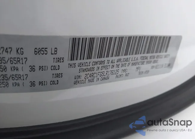 2C4RC1FG5LR176125: 43434296