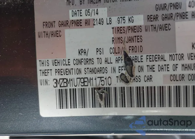 3MZBM1U79EM117510: 43434382