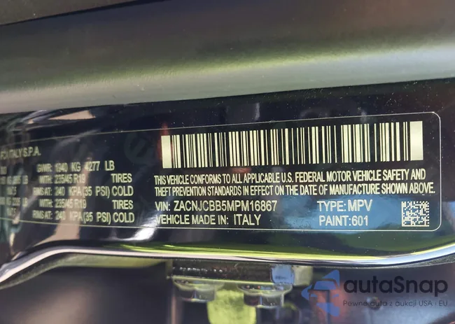 ZACNJCBB5MPM16867: 43434386