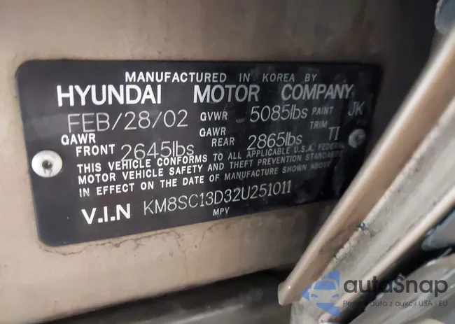 KM8SC13D32U251011: 43434463