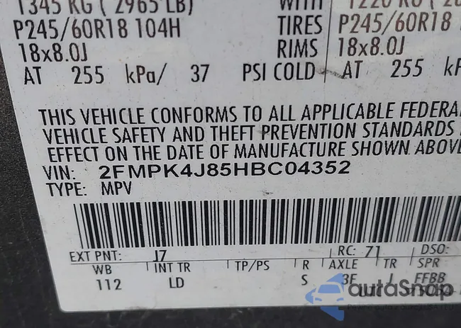 2FMPK4J85HBC04352: 43434479