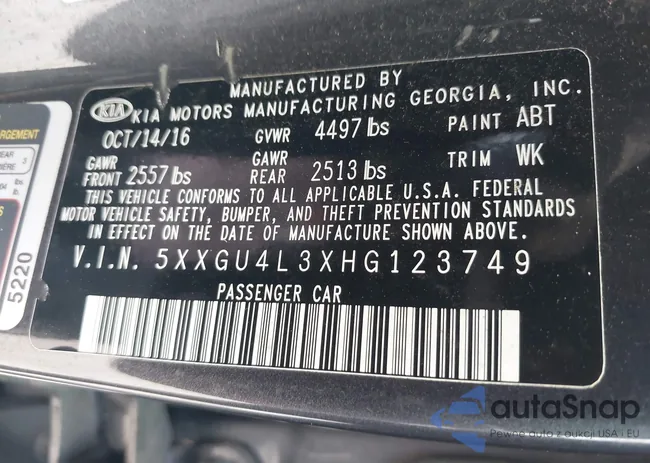 5XXGU4L3XHG123749: 43434538