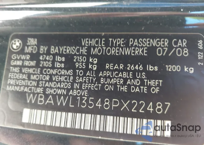 WBAWL13548PX22487: 43435573