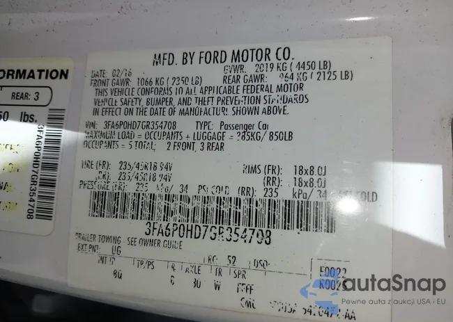 3FA6P0HD7GR354708: 43435680