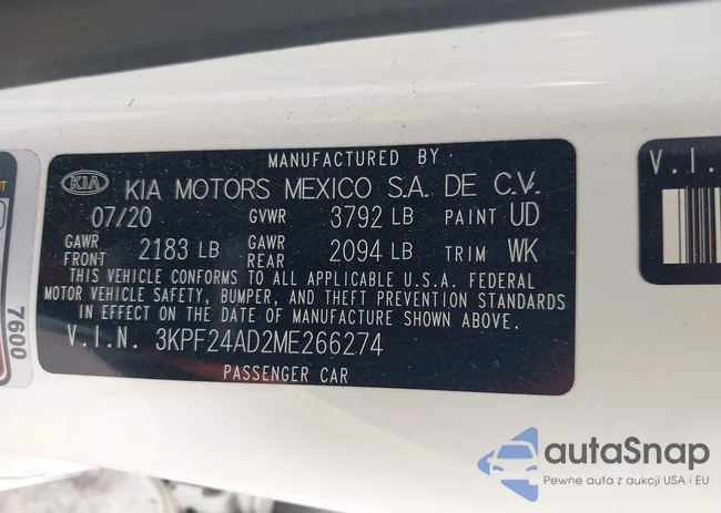 3KPF24AD2ME266274: 43435704