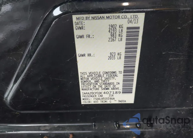 1N4AZ0CP1DC407189: 43435746