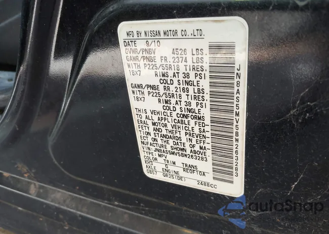 JN8AS5MV5BW263283: 43436020