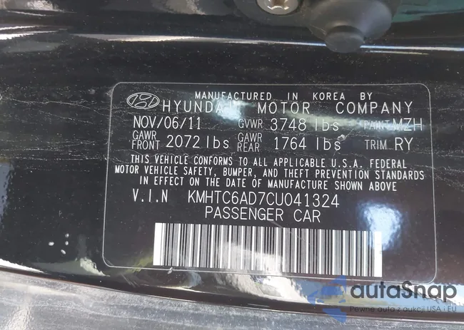 KMHTC6AD7CU041324: 43436065