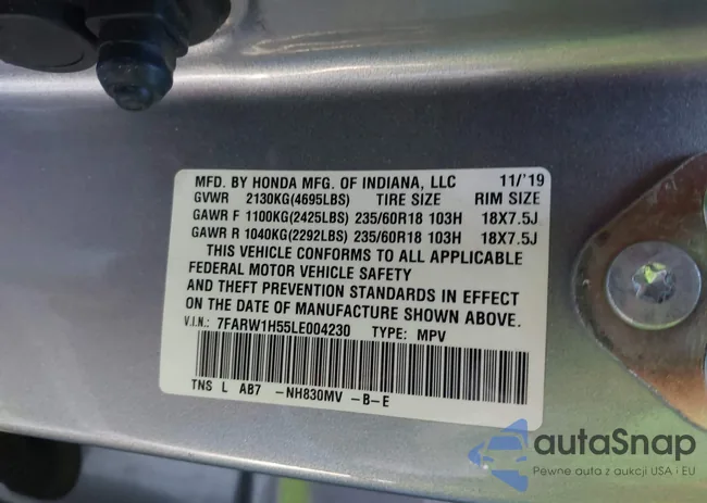 7FARW1H55LE004230: 43436075