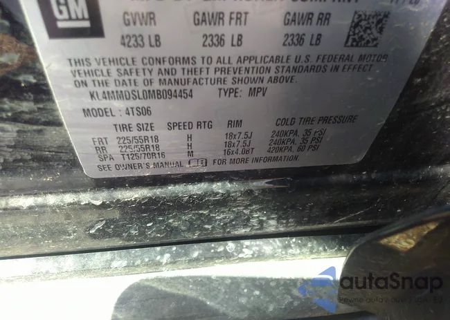 KL4MMDSL0MB094454: 43436103