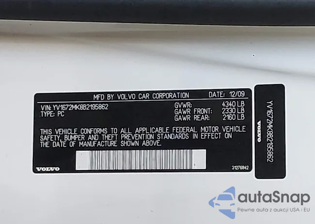 YV1672MK8B2195862: 43435264